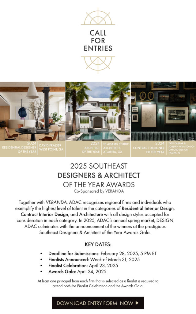 Southeast Design ADAC Opens Call for Entries for the 2025 Southeast Designer & Architect ...